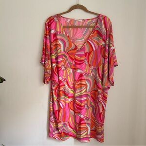 Trina Turk Multicolor Swirl Swim Cover-Up